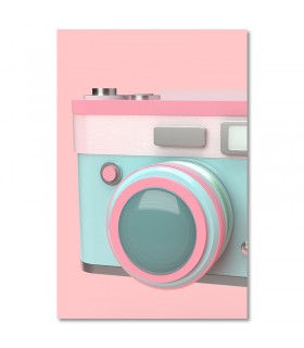Cuadro cámara retro pastel