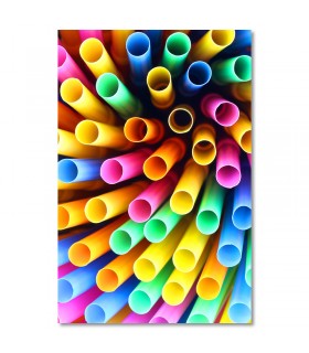 Cuadro pajitas de colores