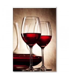 Cuadro copas de vino con decantador