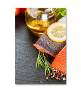 Cuadro salmon con limon y romero