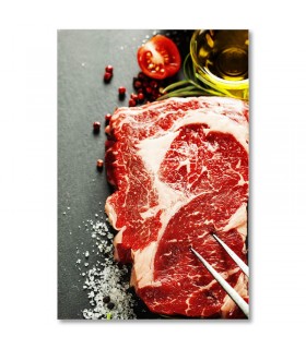 Cuadro carne roja en pizarra