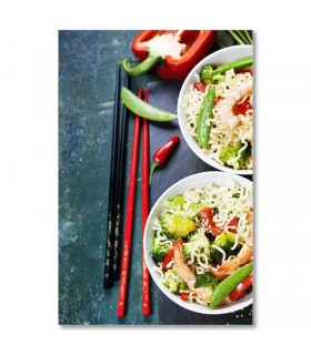 Cuadro noodles asiaticos con verduras