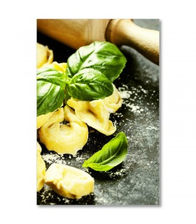 Cuadro tortellini y albahaca