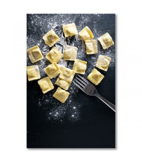 Cuadro ravioli y harina
