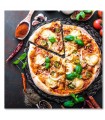 Cuadro pizza albahaca