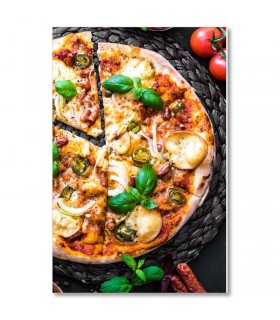 Cuadro pizza albahaca