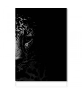 Cuadro leopardo blanco y negro