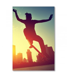 Cuadro skater al atardecer