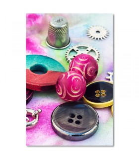 Cuadro bisuteria colores para merceria y taller