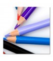 Cuadro papeleria lapices de colores en circulo para colegios y papelerias