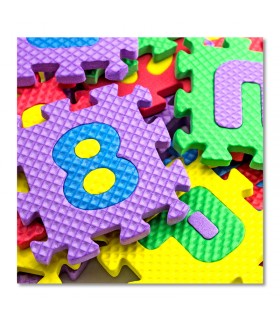 Cuadro papeleria numeros puzzle de colores para academias y oficinas