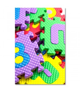 Cuadro papeleria numeros puzzle de colores para academias y oficinas