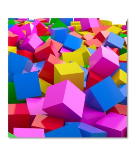 Cuadro papeleria cubos de colores para academias y oficinas