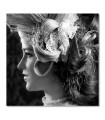 Cuadro peluqueria peinado vintage blanco y negro