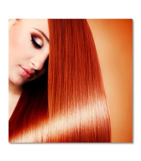 Cuadro peluqueria cabello rojo liso para salones modernos
