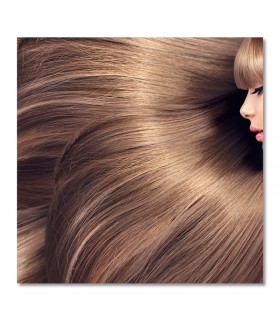 Cuadro peluqueria cabello liso marron para salones y academias