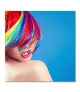 Cuadro peluqueria pelo arcoiris moderno para barberias y salones