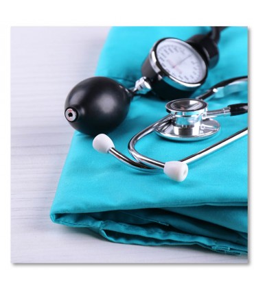 Cuadro sanidad estetoscopio y tensiometro