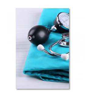 Cuadro sanidad estetoscopio y tensiometro