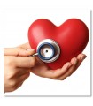 Cuadro sanidad corazon estetoscopio