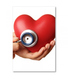Cuadro sanidad corazon estetoscopio