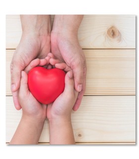 Cuadro sanidad manos con corazón
