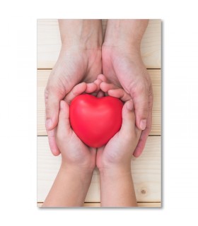 Cuadro sanidad manos con corazón
